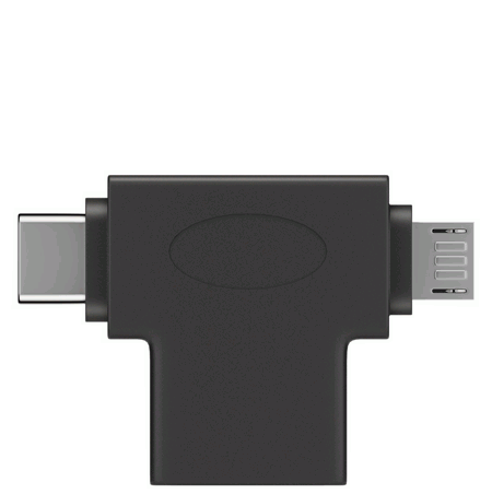 Goobay USB 3.0 SuperSpeed Micro-B T-Adapter - Zwart