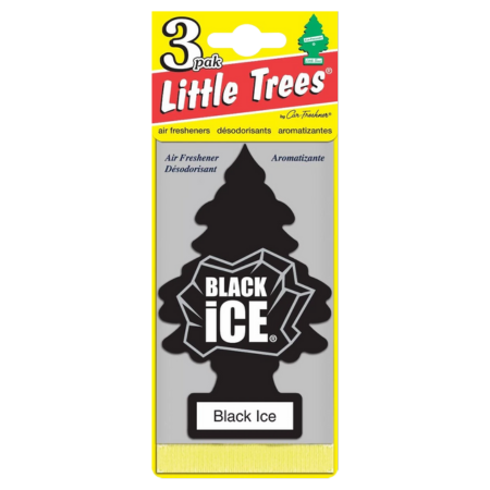 Little Trees Black Ice Hanging Air Freshener – 3 stuks
