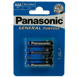 Panasonic R03 4xAAA batterijen