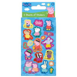 Peppa Pig Blue Party Stickers – 6 stuks
