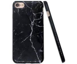 BasicPlus iPhone 8+ Cover Zwart Marmer