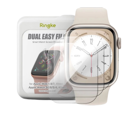 Ringke Dual Easy Film Screen Protector Apple Watch 7/8 41mm & Apple Watch SE/6/5/4 40mm 3-pack