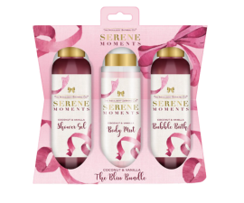 Serene Moments Coconut & Vanilla Bliss Bundle Bath Set – 3 stuks