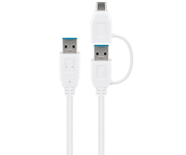 Goobay USB 3.0 kabel met USB-A naar USB-C adapter - 0 5 meter