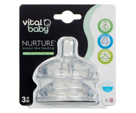 Vital Baby Nurture Medium Flow Flessenspenen - 2 stuks